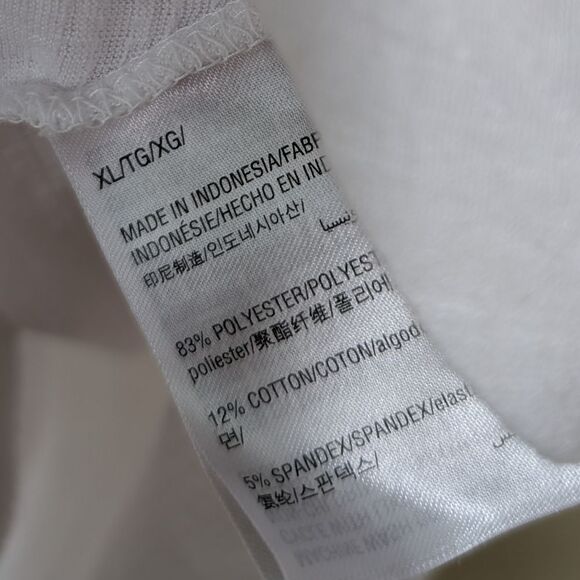 INC International Concepts Top White Short Sleeve Semi-Sheer Twist Front XL - Picture 7 of 10